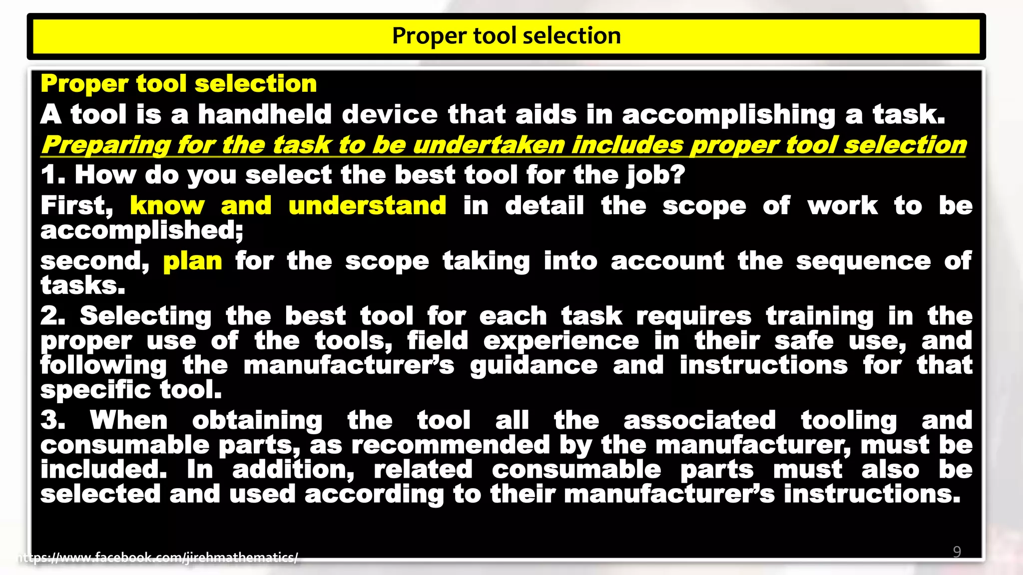 ICT: Computer Hardware Services - Lesson 1 use hand tools by Je-Jireh ...