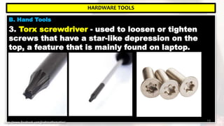 ICT: Computer Hardware Services - Lesson 1 use hand tools by Je-Jireh Silva