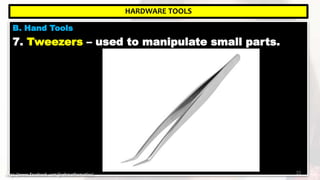 ICT: Computer Hardware Services - Lesson 1 use hand tools by Je-Jireh Silva