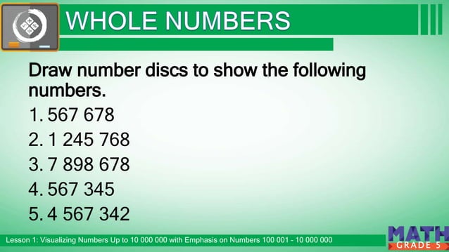 Math 5 Grade 5 1st Quarter Lesson 1 | PPTX | Biological Sciences | Science