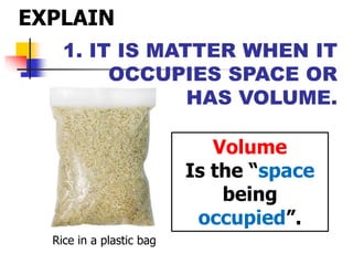 GRADE 8 LESSON WHAT IS MATTER/ DIFERENCE BETWEEN MATTER AND NON MATTER ...