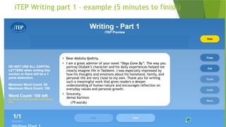 Itep Writing Examples Lesson 1 writing.pptx uded in class hdfhjcxxcjcvvhhhbbxbbxbhxjxzj | PPTX