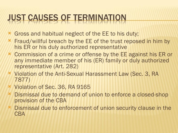 Agency agreement, grounds for termination, skelly process
