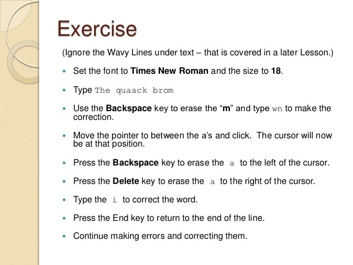 microsoft office exercise
