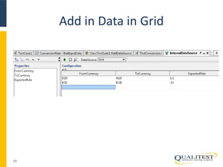 Add in Data in Grid 
19 
 