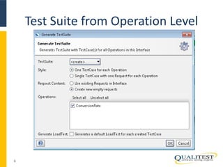 Test Suite from Operation Level 
6 
 
