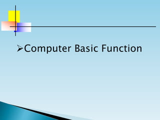 Introduction to Computer Lesson 2 | PPTX