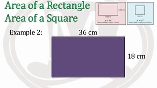Example 2: 36 cm
18 cm
 