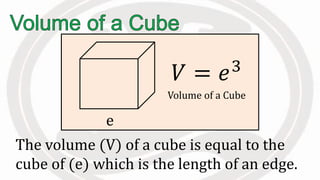 Volume Cube Study Lesson 2.7 measuring volume | PPTX