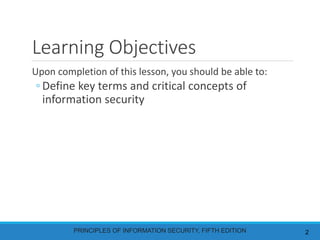 Information Assurance And Security - Chapter 1 - Lesson 2 | PPT