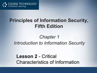 Information Assurance And Security - Chapter 1 - Lesson 2 | PPT