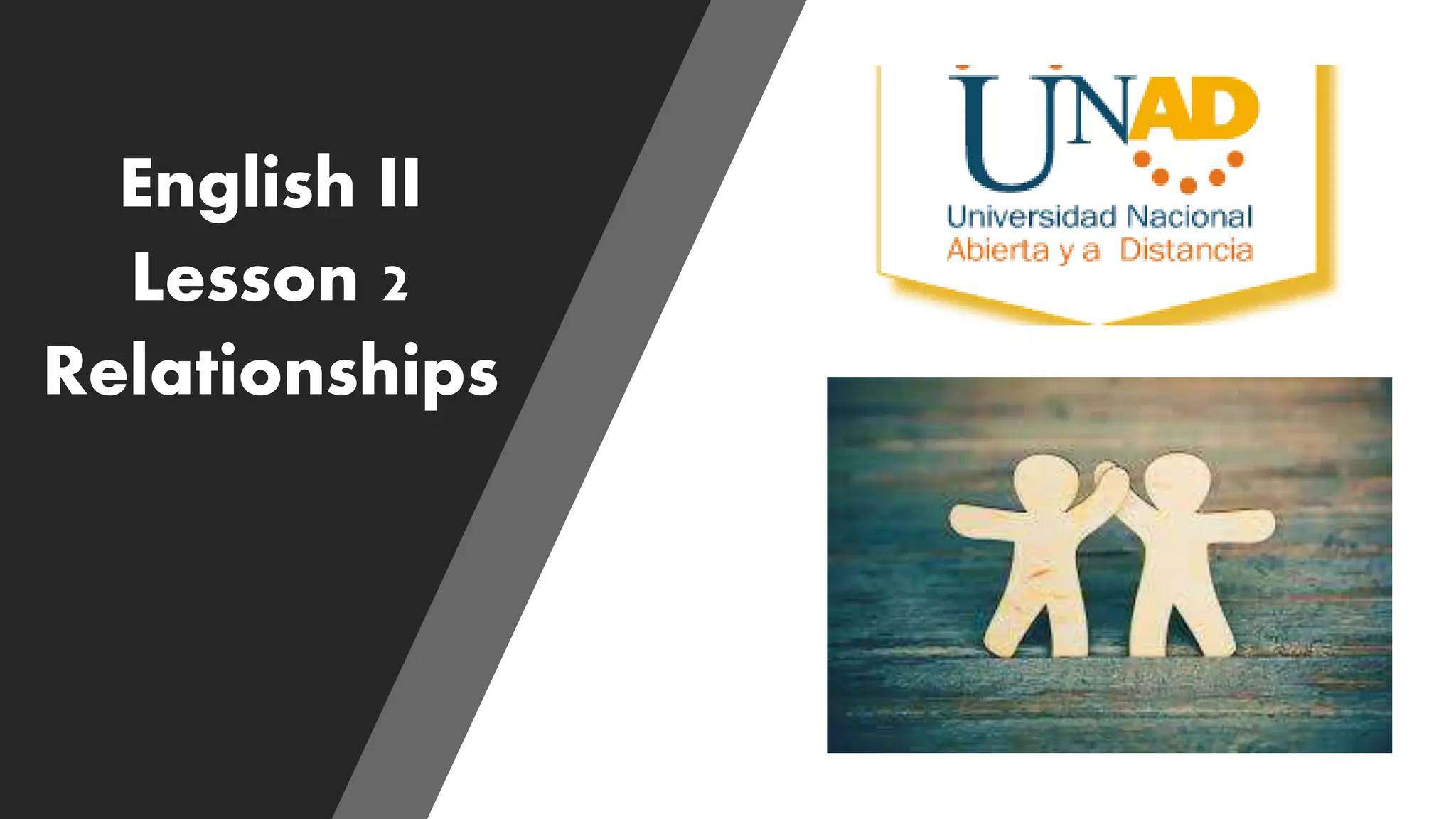 English II
Lesson 2
Relationships