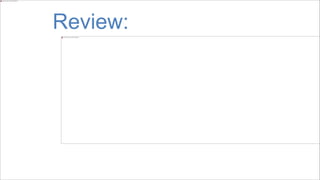 Review:
 
