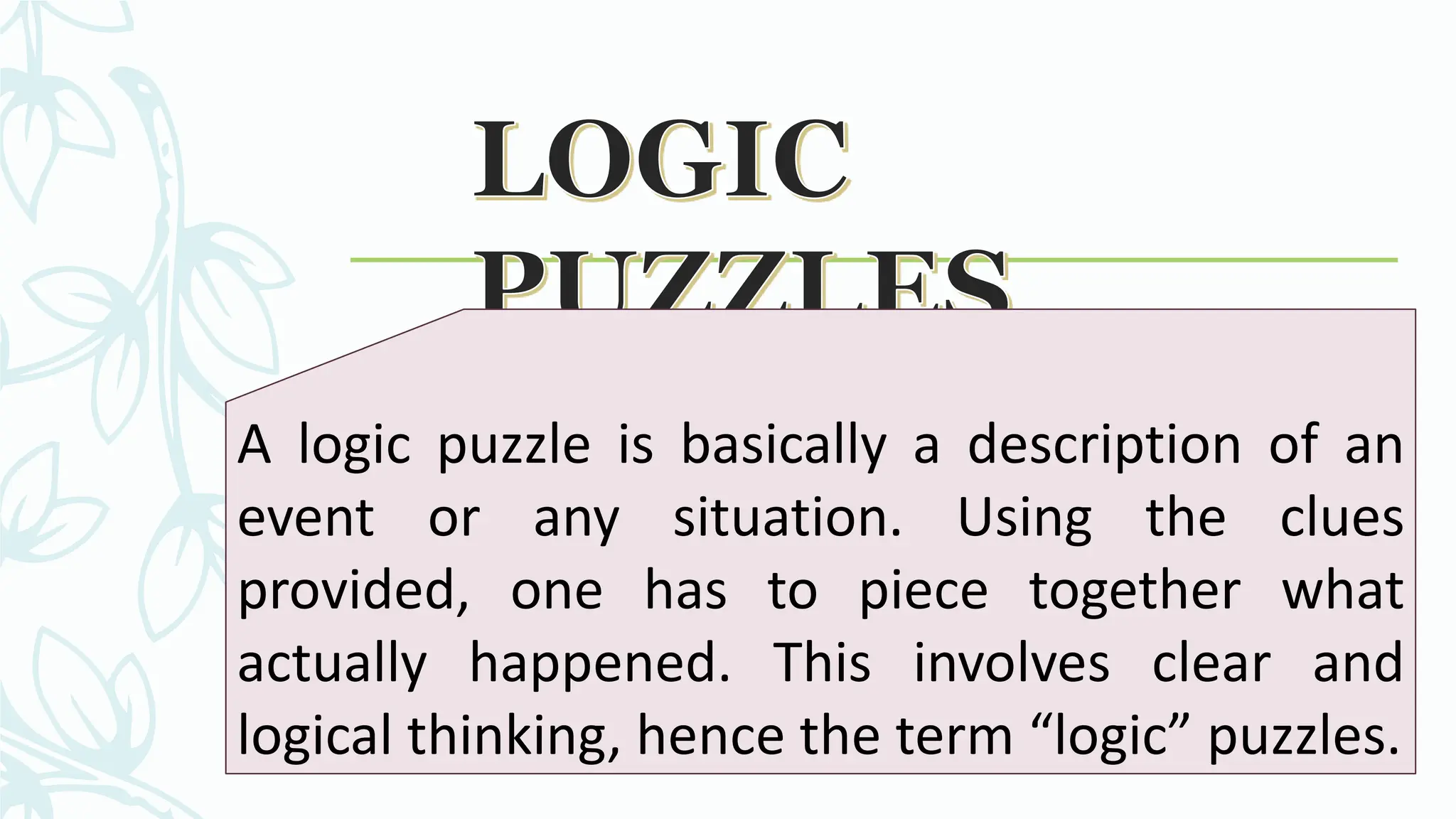 Lesson 2.3 Mathematical Reasoning and Logic | PPTX | Musical ...