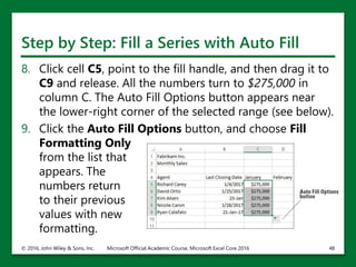 Auto Fill Options Button Working with excel.ppt Microsoft 2016.pt
