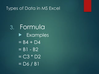 Lesson#2.2 - Excel Data Types and Mouse Pointers.pptx
