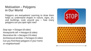 Drawing and Constructing Regular Polygons Using Geometric Tools | PPTX