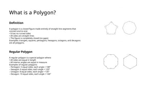 Drawing and Constructing Regular Polygons Using Geometric Tools | PPTX