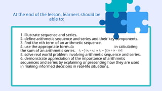 Comprehensive Guide to Arithmetic Sequences and Series in Mathematics
