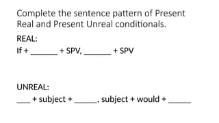 Mastering Conditional Sentences: Real and Unreal Situations Explained ...