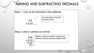 Mastering Decimal Numbers: Comparing, Ordering, and Operations | PPT