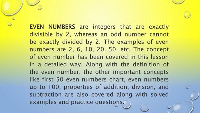 Lesson 2 even numbers | PPT
