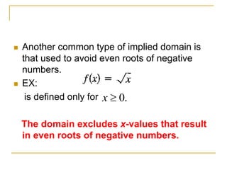 Induced Domain Math Lesson 2 - Functions and their Graphs - NOTES.ppt