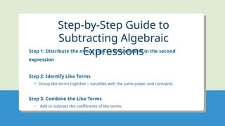 LESSON 2 - FUNDAMENTAL OPERATIONS OF ALGEBRAIC EXPRESSIONS - ADDITION ...