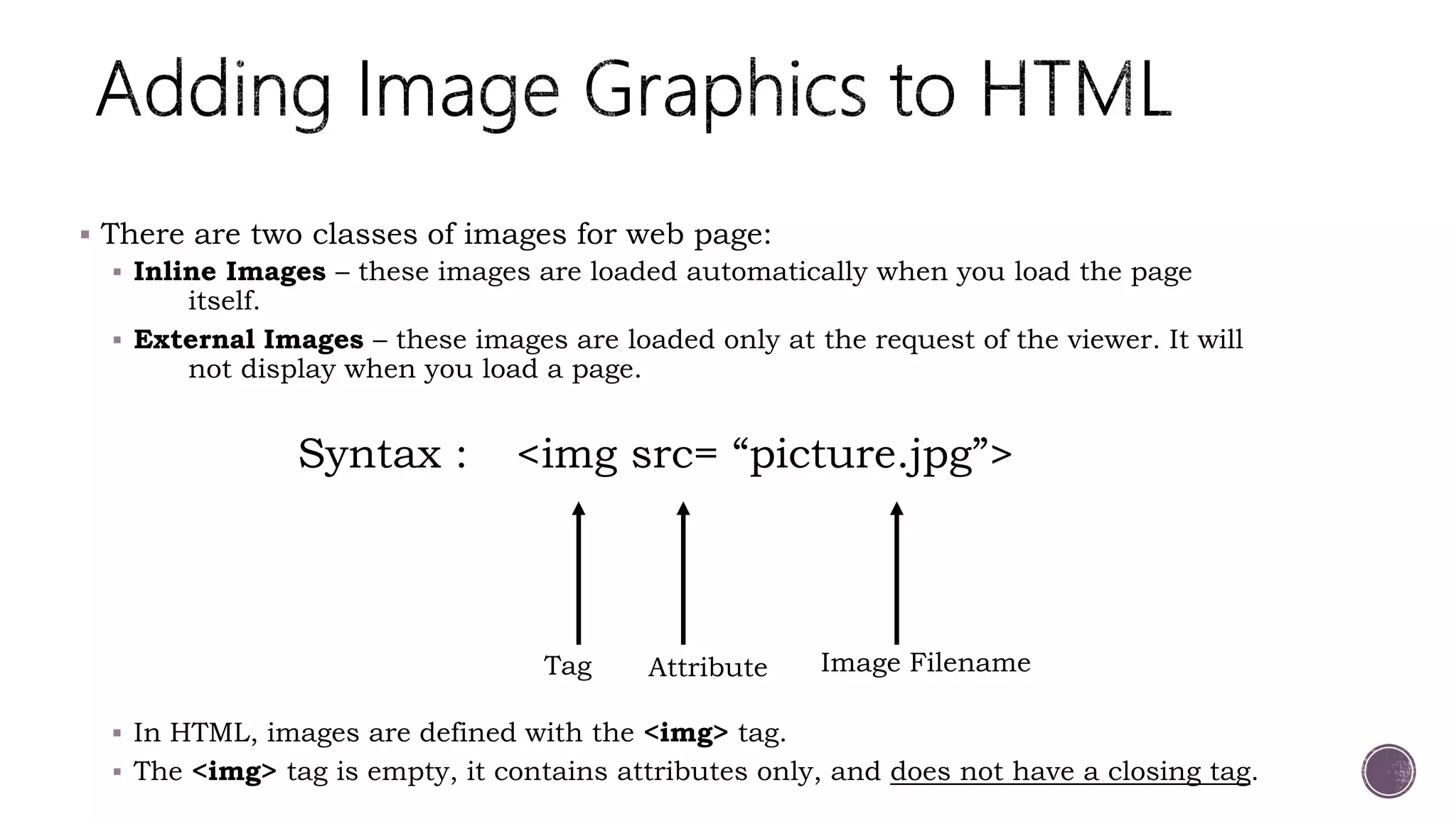 HTML5 - Insert images and Apply page backgrounds | PPT