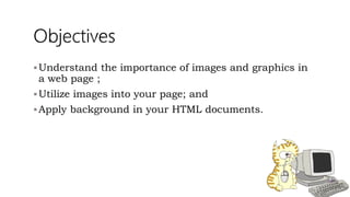 HTML5 - Insert images and Apply page backgrounds | PPT