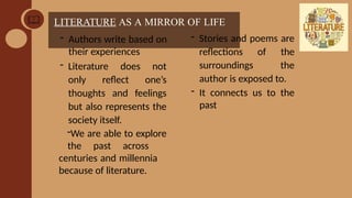 Lesson 2- Literature as a Mirror of Life | PPTX