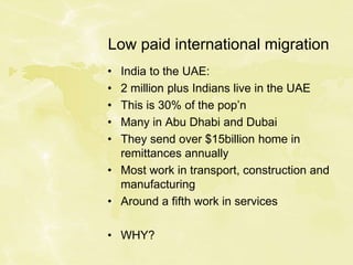 Uae Migration Pattern Lesson 2 patterns of international migration | PPTX