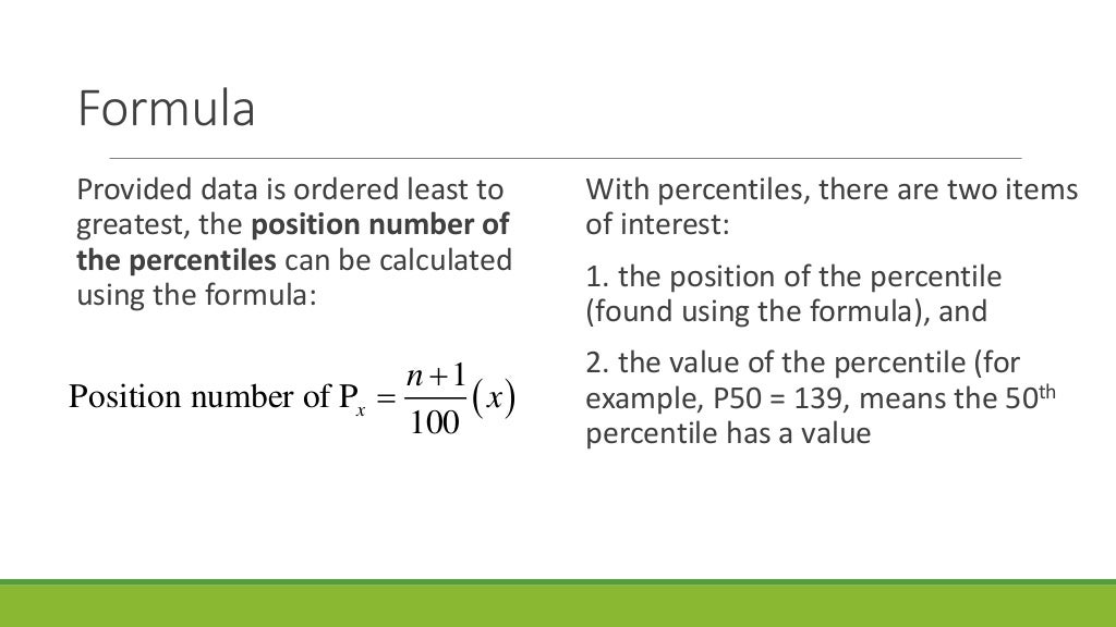 Lesson 2 Percentiles