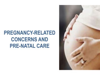 PREGNANCY-RELATED
CONCERNS AND
PRE-NATAL CARE
 