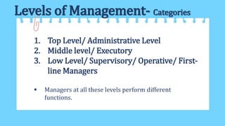 Lower Level Management Examples Lesson 2- Organization and Management.pptx