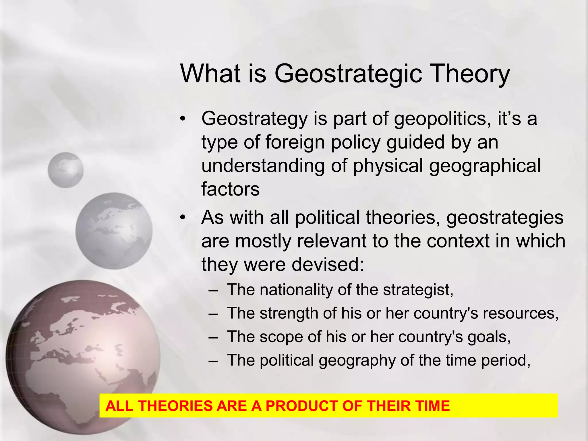 Lesson 2 superpowers and geostrategic theory | PPTX