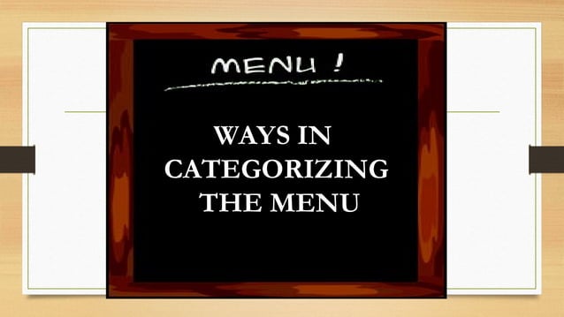 Lesson 2 - Types of Menu and Standardize Menu.pptx | Bars & Restaurants ...