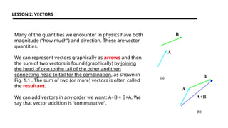 Lesson 2-Vectors (University Physics 16th ed) | PPTX