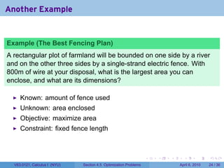 Lesson 20: Optimization (slides) | PDF