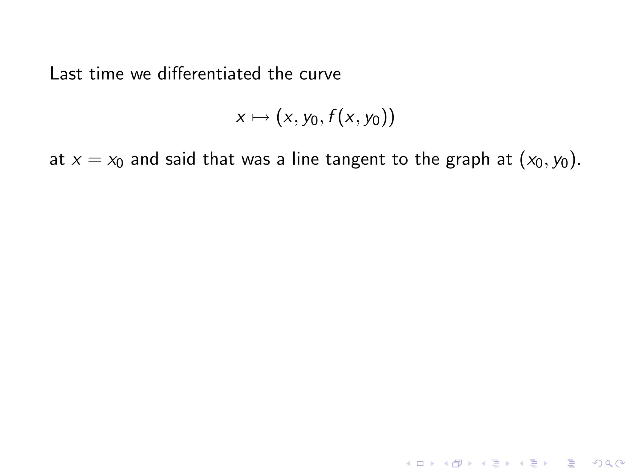 Lesson20 Tangent Planes Slides+Notes