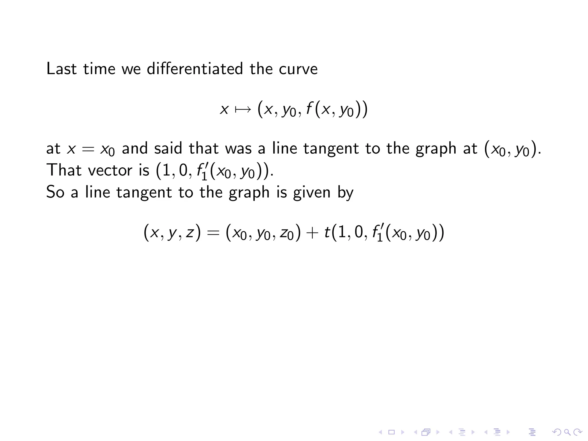 Lesson20 Tangent Planes Slides+Notes