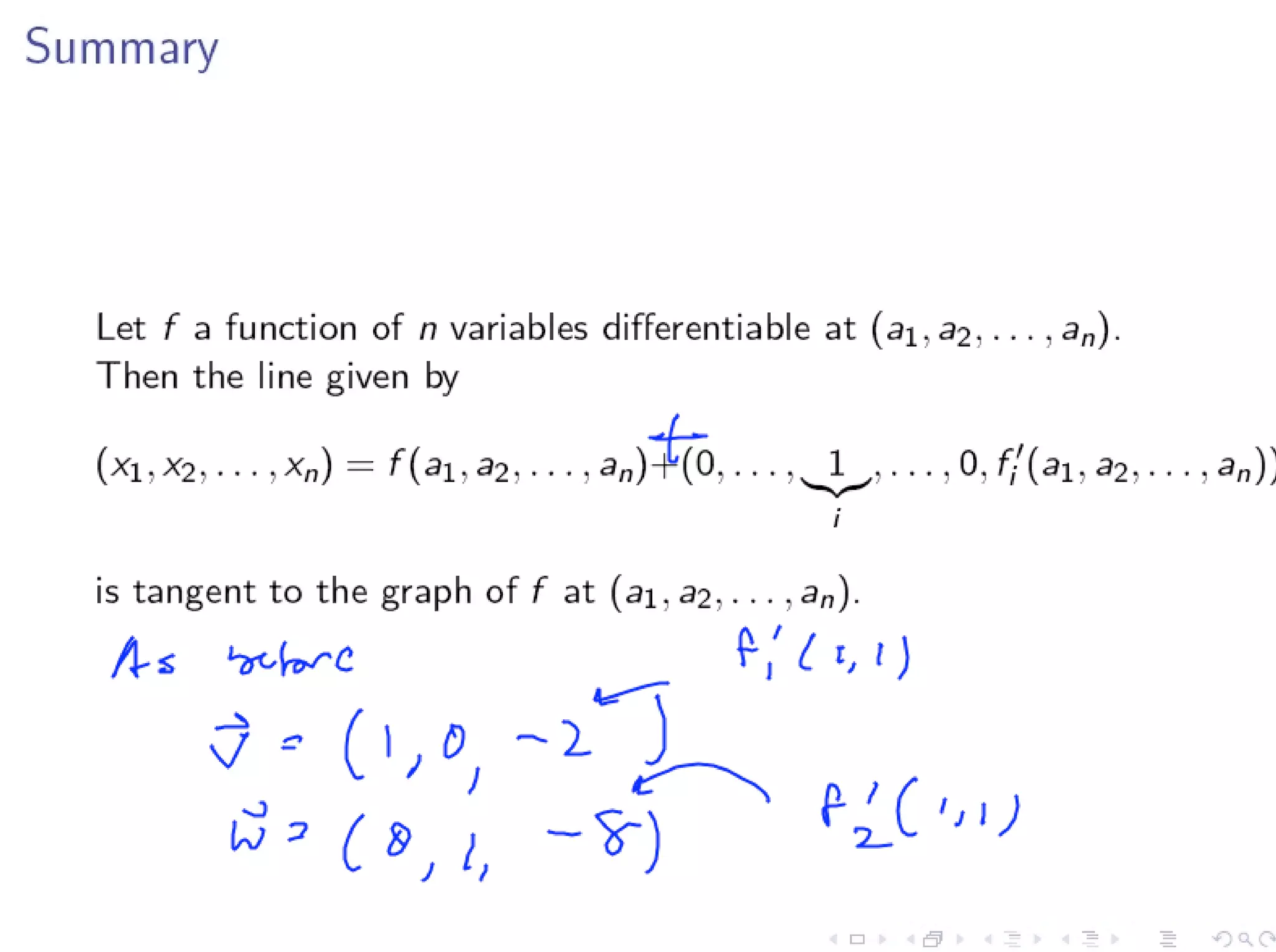 Lesson20 Tangent Planes Slides+Notes
