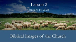 January 14, 2024
Lesson 2
Biblical Images of the Church
 