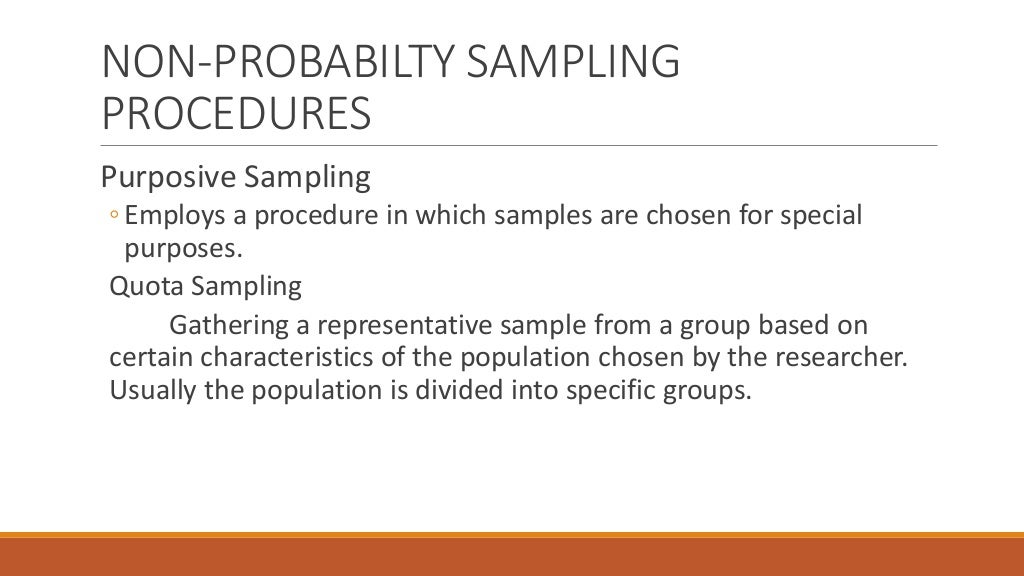 Lesson 20 describing sample size and sampling procedures