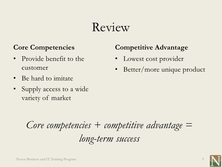 comparison of core competencies and competitive The primary difference between competitive advantage and core competence is presented in detail, in this article core competencies are the major source of attaining. comparison of core competencies and competitive The primary difference between competitive advantage and core competence is presented in detail, in this article core competencies are the major source of attaining.