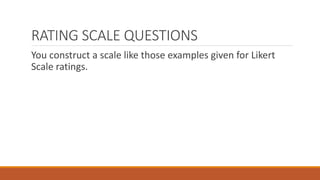 Lesson 21 designing the questionaire and establishing validity and ...
