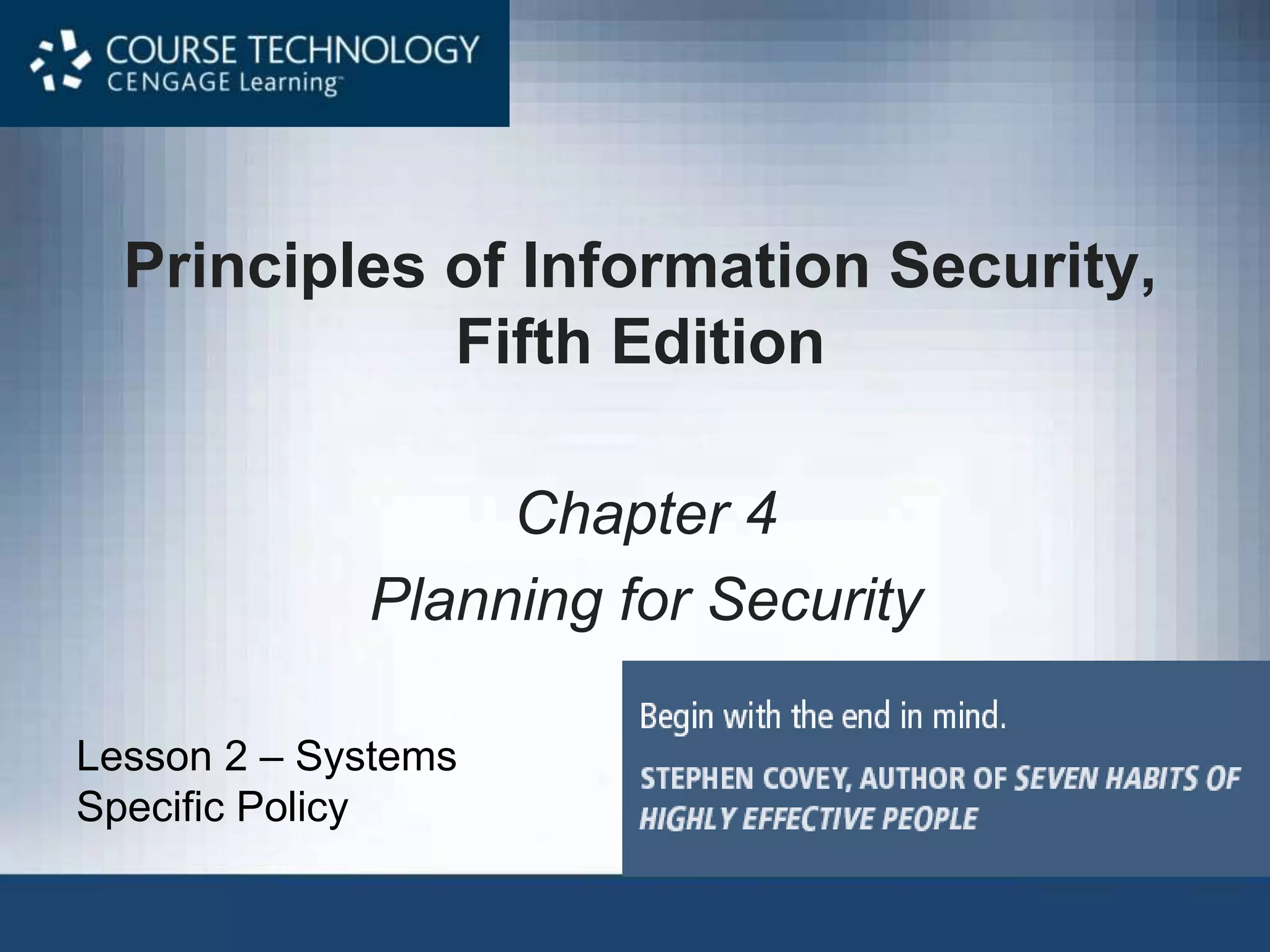 Lesson 2 - System Specific Policy