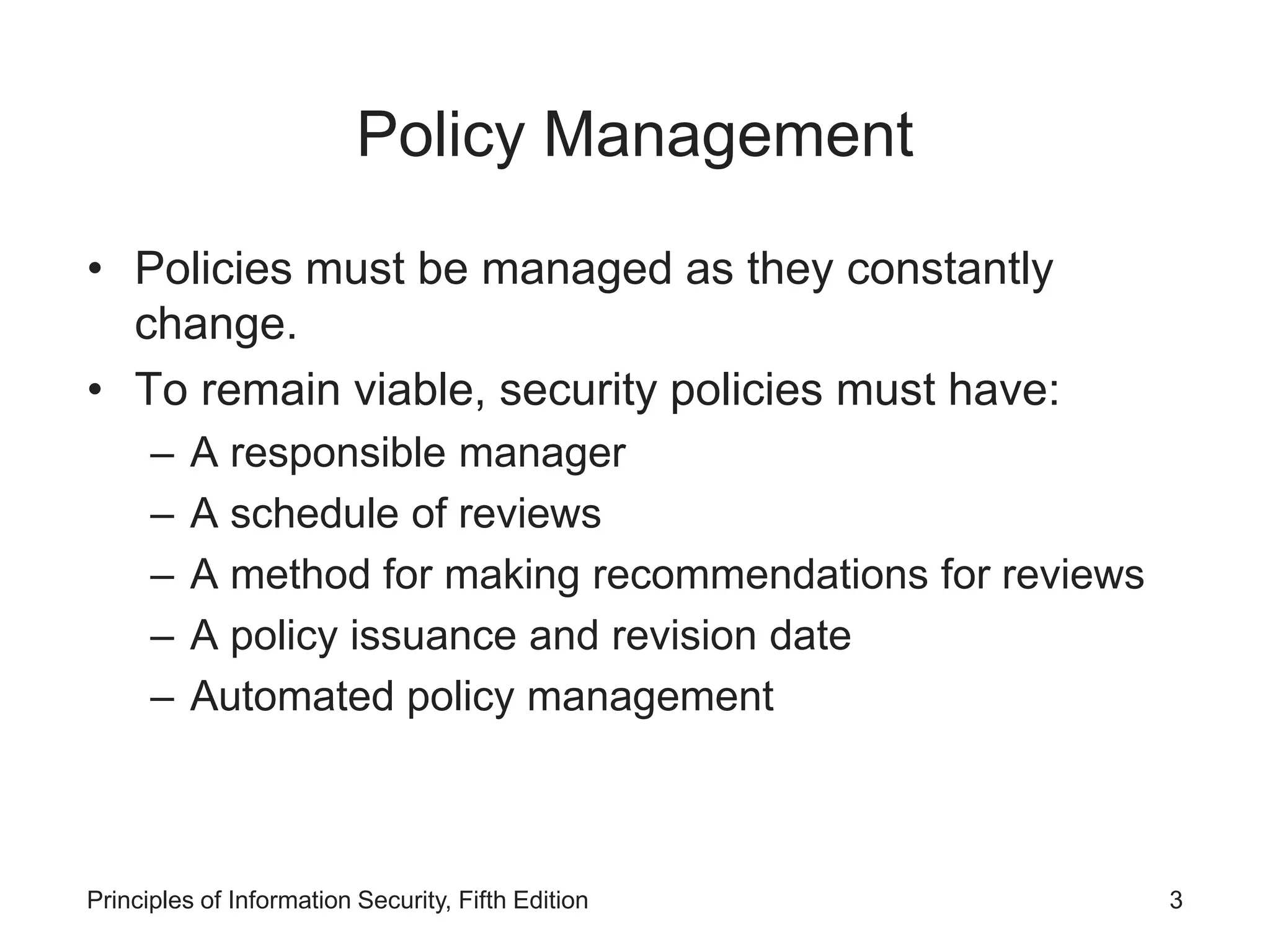 Lesson 2 - System Specific Policy