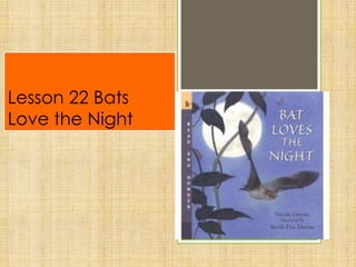 Lesson 22 Bats
Love the Night
 