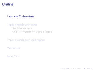Lesson 22: Triple Integrals | PDF